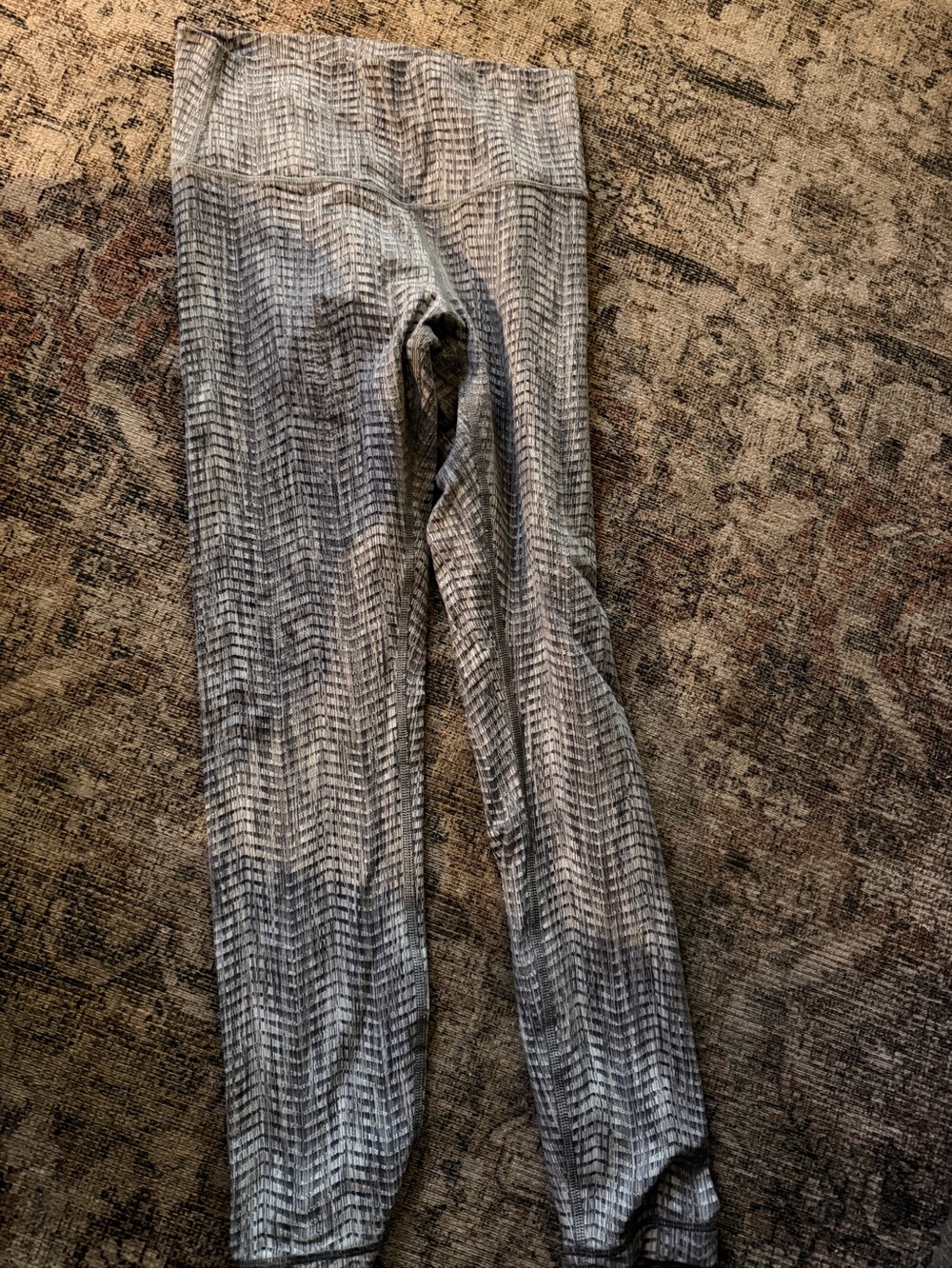 lululemon athletica Gray Patterned High-Rise Leggings